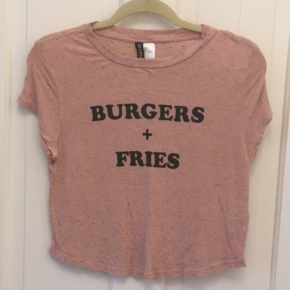 Burgers and Fries Crop Top